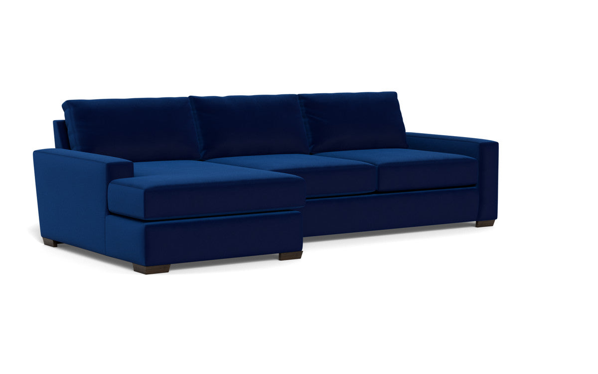 Mas Mesa 123" Deep Left Chaise Sectional - Superb Cobalt