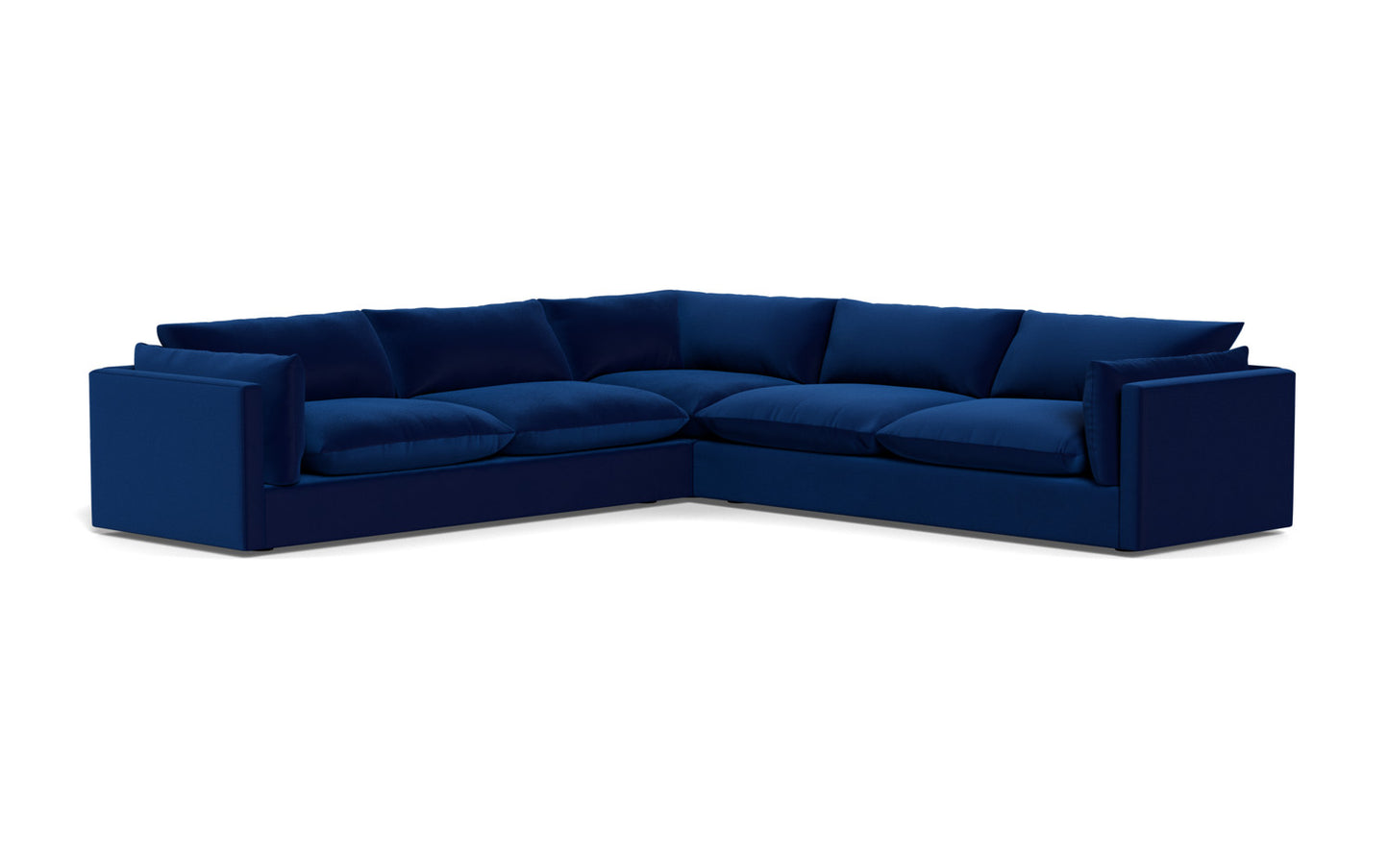 SoCo 124" Corner Sectional - Superb Cobalt