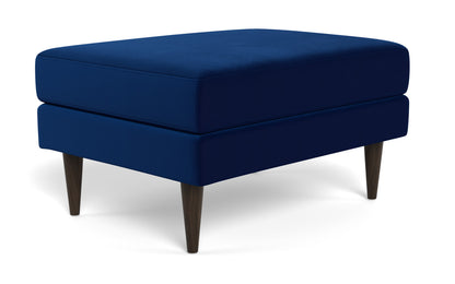 Wallace Untufted Ottoman - Superb Cobalt