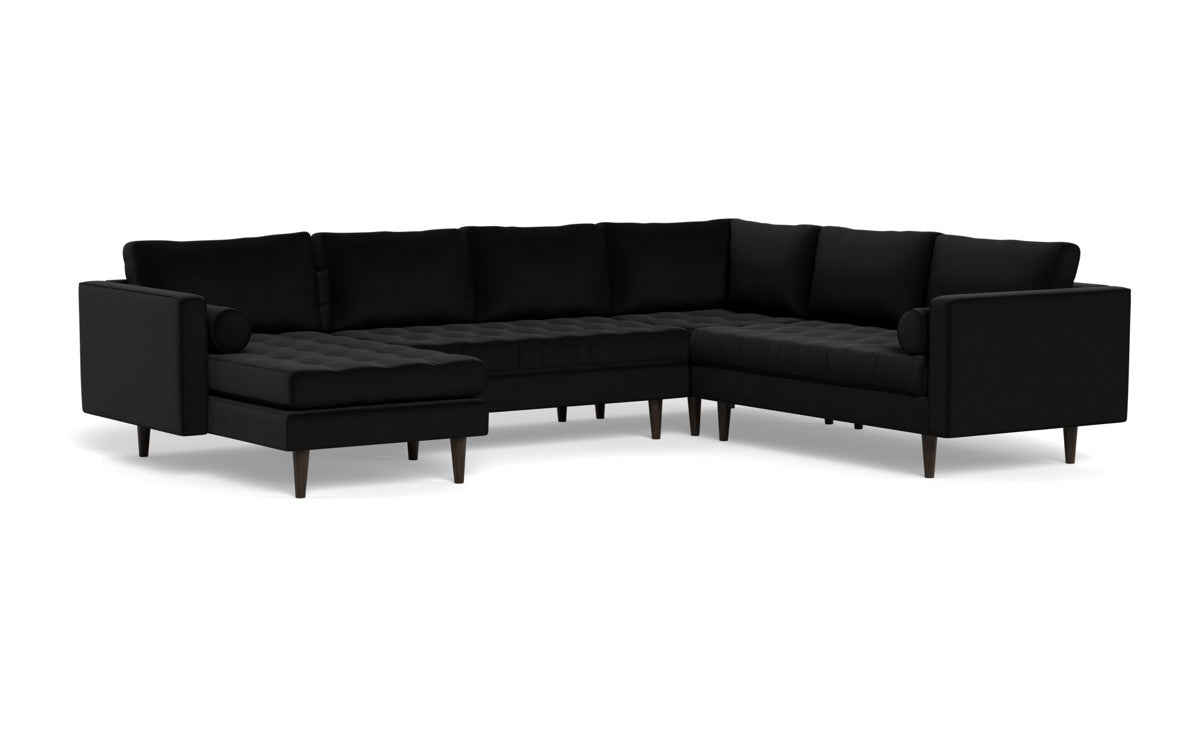 Ladybird 133" Corner Sectional with Left Chaise - Superb Gunmetal