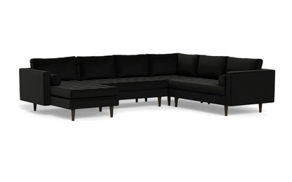 Ladybird 133" Corner Sectional with Left Chaise - Superb Gunmetal