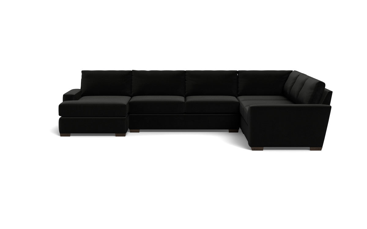 Mas Mesa 162" Deep Corner Sectionals w. Left Chaise - Superb Gunmetal