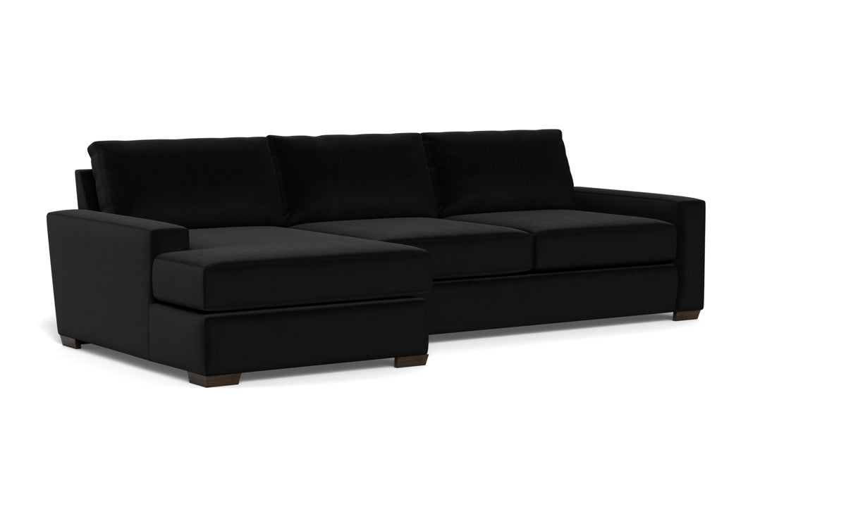 Mas Mesa 123" Deep Left Chaise Sectional - Superb Gunmetal