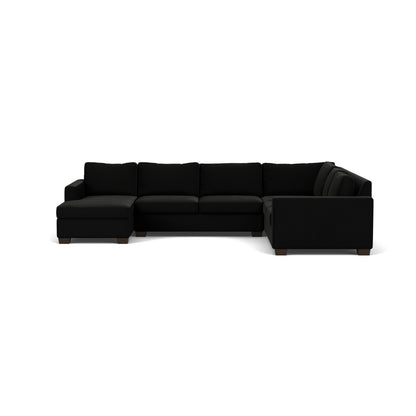 Track 141" Corner Sectionals W. Full Sleeper & Left Chaise - Superb Gunmetal