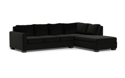Track 121" Right Chaise Sectional - Superb Gunmetal