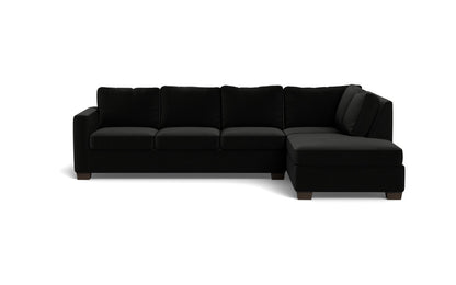 Track 121" Right Chaise Sectional - Superb Gunmetal