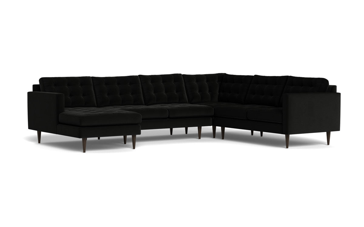 Wallace 131" Corner Sectionals w. Left Chaise - Superb Gunmetal