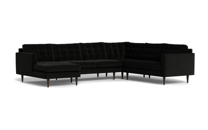 Wallace 131" Corner Sectionals w. Left Chaise - Superb Gunmetal