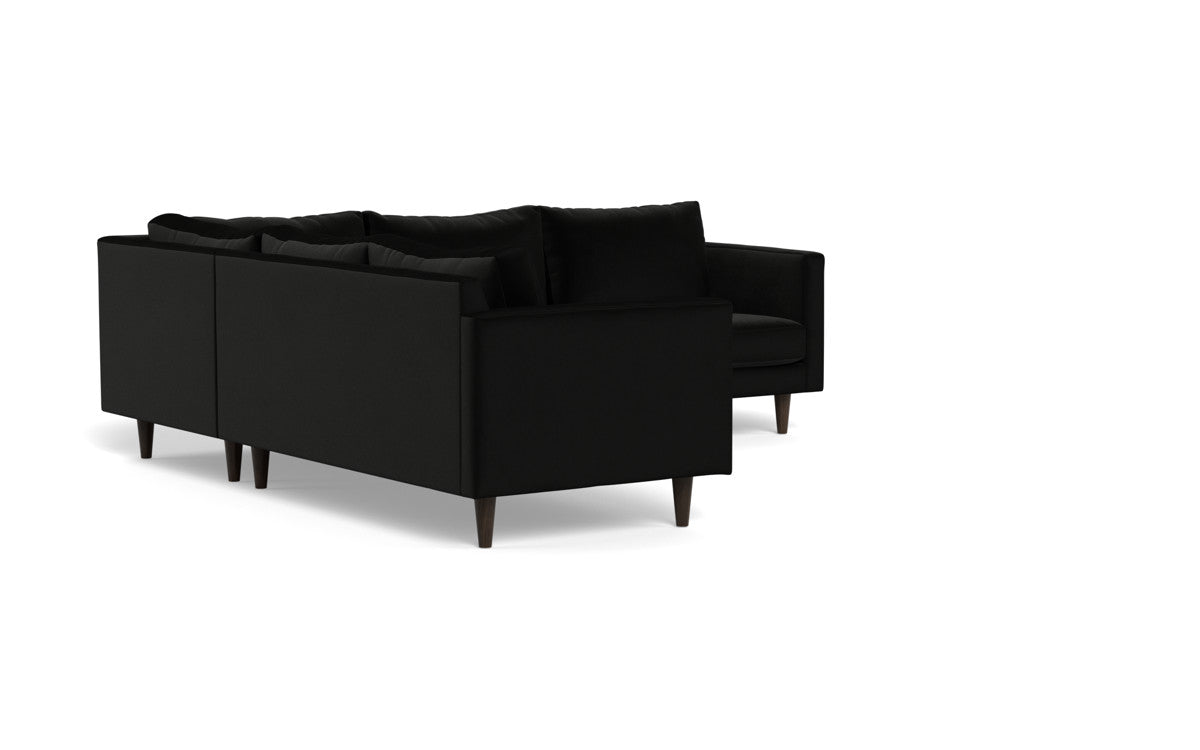 Wallace 102" Untufted Corner Sectional - Superb Gunmetal