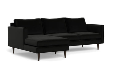Wallace 98" Untufted Left Chaise Sectional - Superb Gunmetal