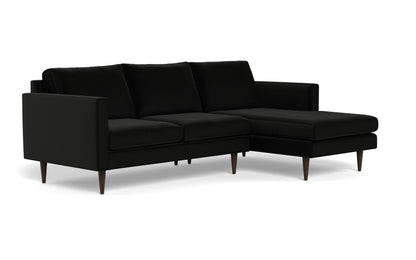 Wallace 98" Untufted Right Chaise Sectional - Superb Gunmetal