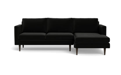 Wallace 98" Untufted Right Chaise Sectional - Superb Gunmetal
