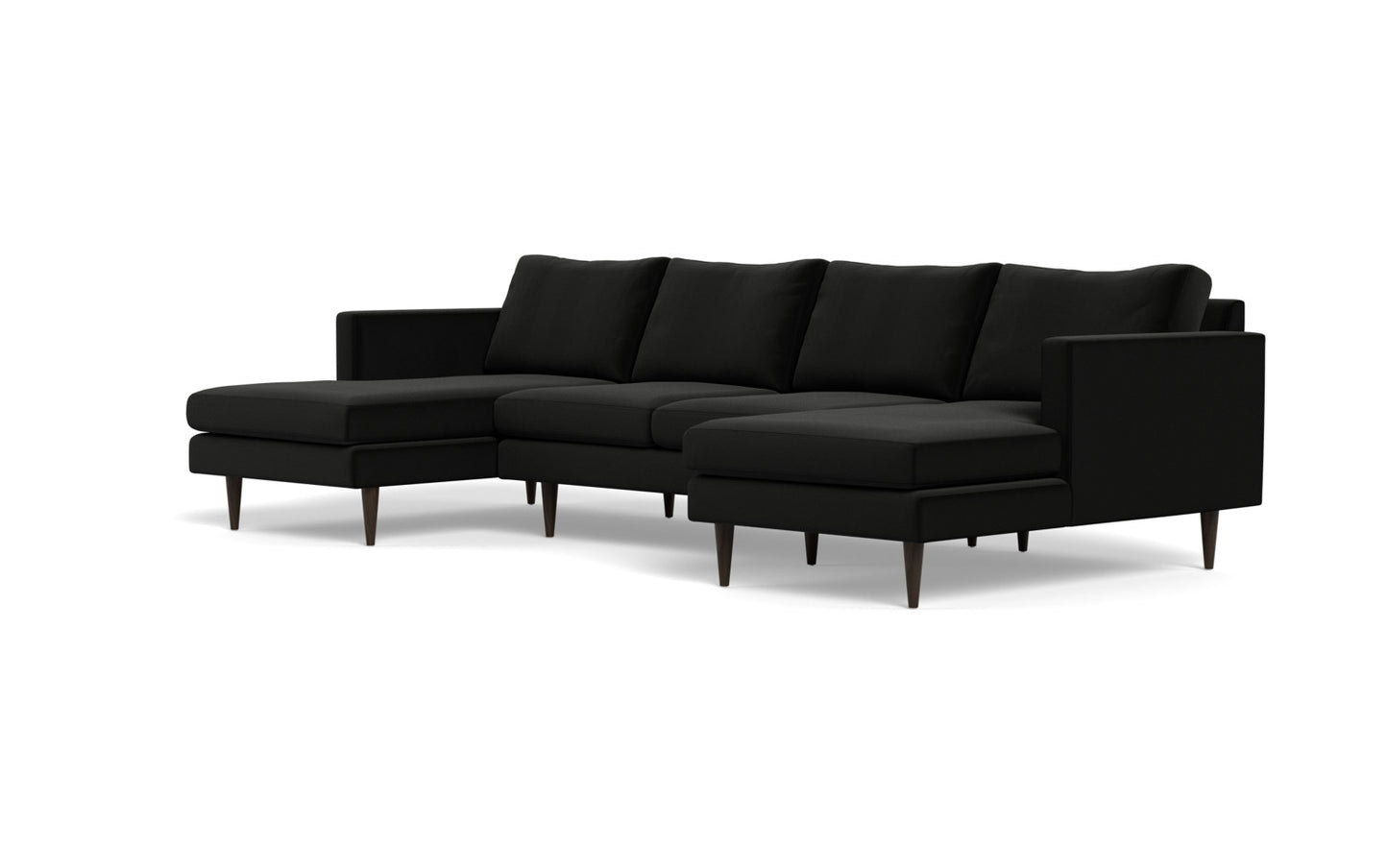 Wallace 126" Untufted Double Chaise U Sectional