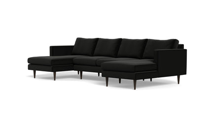 Wallace 126" Untufted Double Chaise U Sectional