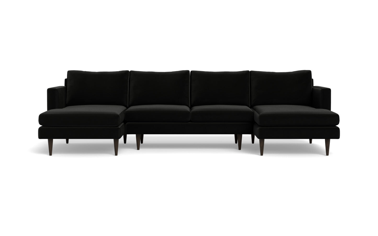 Wallace 126" Untufted Double Chaise U Sectional