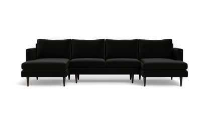 Wallace 126" Untufted Double Chaise U Sectional