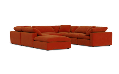 Fluffy 6 Piece Sectional W/Ottoman - Superb Hacienda