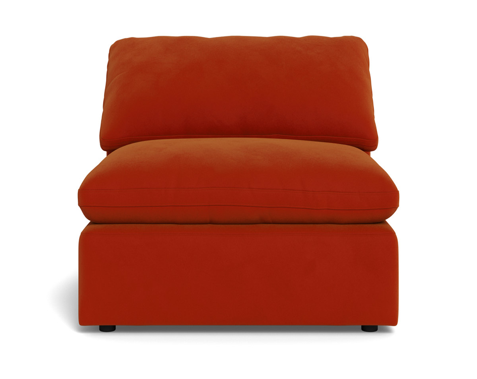 Fluffy Small Armless Chair - Superb Gunmetal