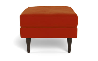 Wallace Untufted Ottoman - Superb Gunmetal