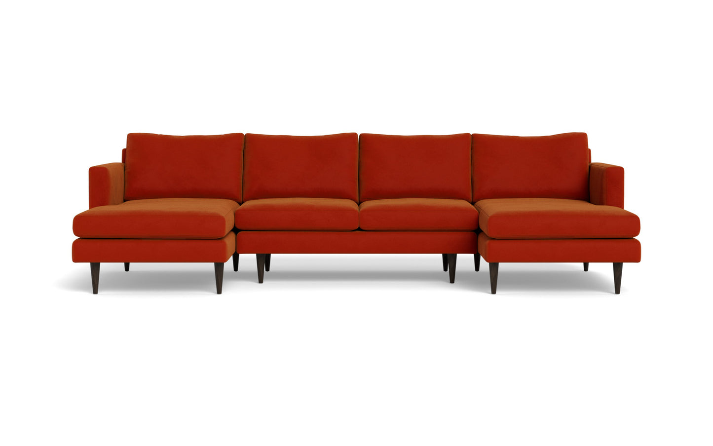 Wallace 126" Untufted Double Chaise U Sectional