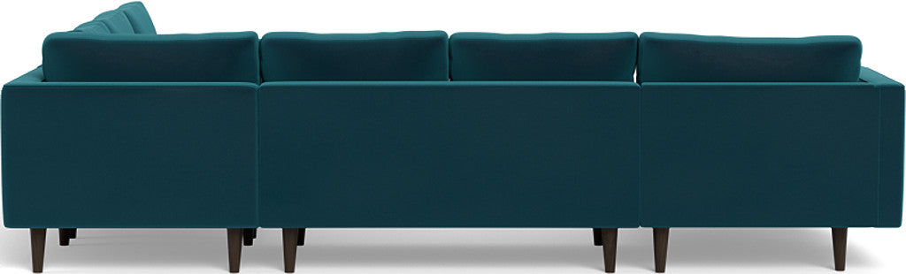 Ladybird 133" Corner Sectional with Left Chaise - Superb Peacock