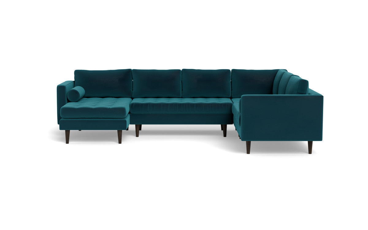 Ladybird 133" Corner Sectional with Left Chaise - Superb Peacock