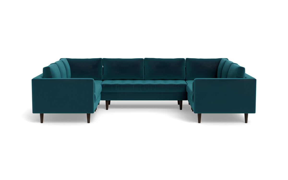 Ladybird 134" U Sectional - Superb Peacock