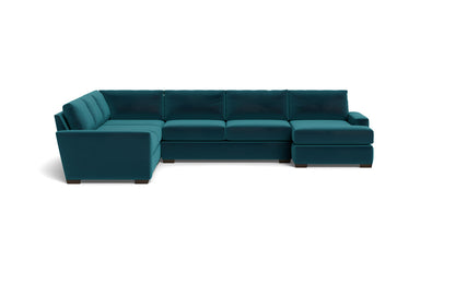 Mas Mesa 162" Deep Corner Sectionals w. Right Chaise - Superb Peacock