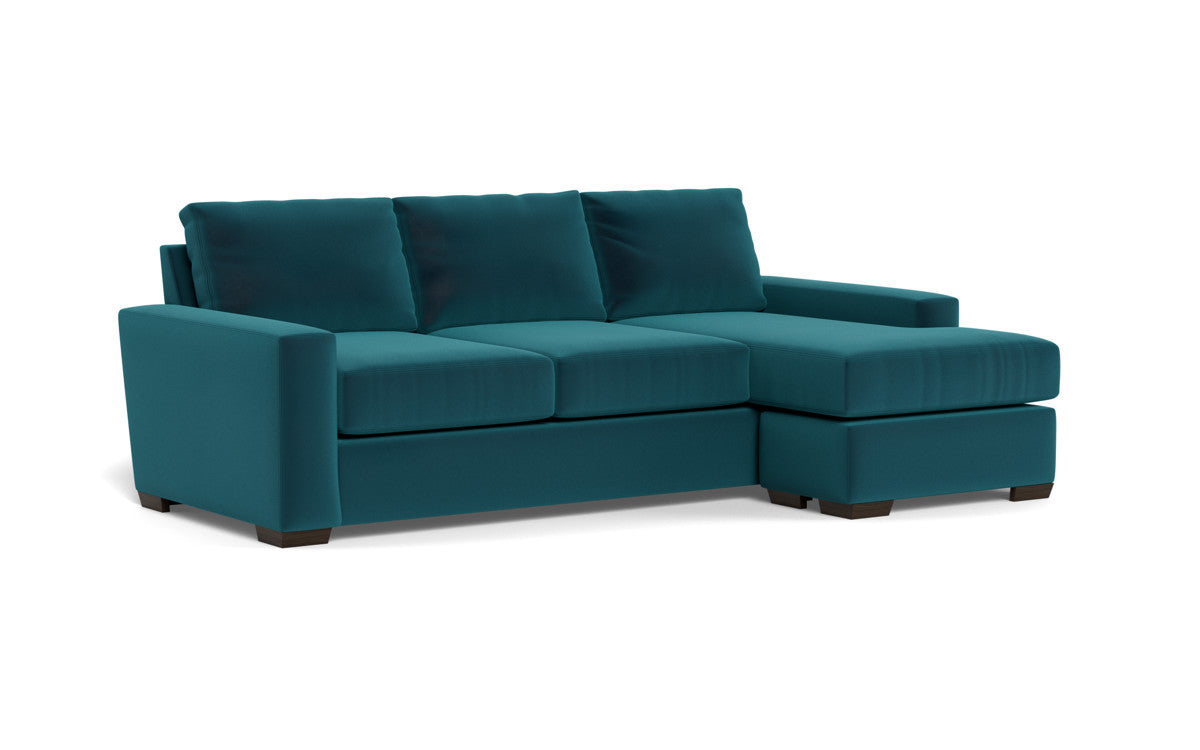 Mas Mesa 101" Deep Reversible Sofa Chaise - Superb Peacock