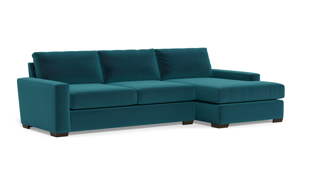 Mas Mesa 123" Deep Right Chaise Sectional - Superb Peacock