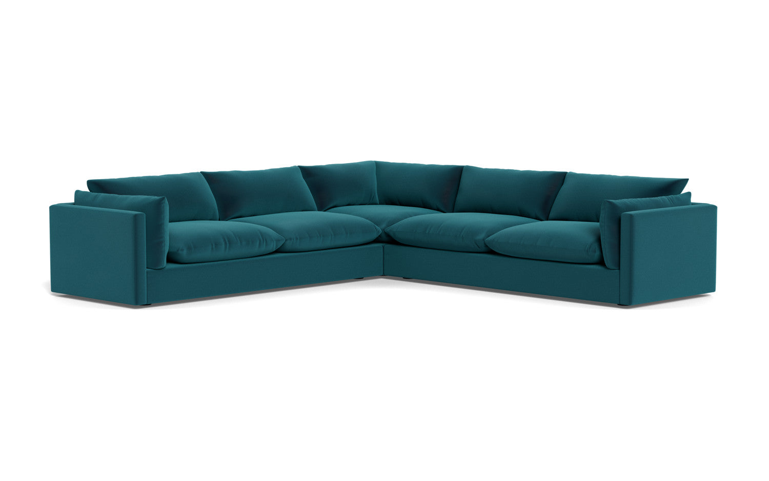 SoCo 124" Corner Sectional - Superb Peacock