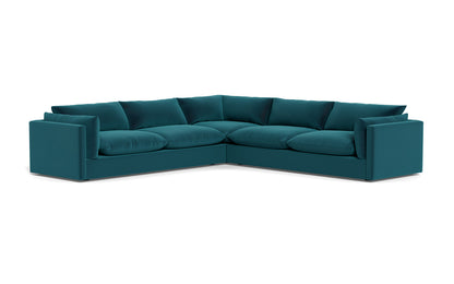 SoCo 124" Corner Sectional - Superb Peacock