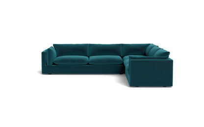 SoCo 124" Corner Sectional - Superb Peacock