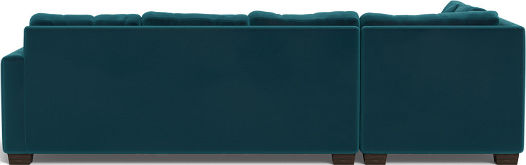 Track 121" Left Chaise Sectional - Superb Peacock