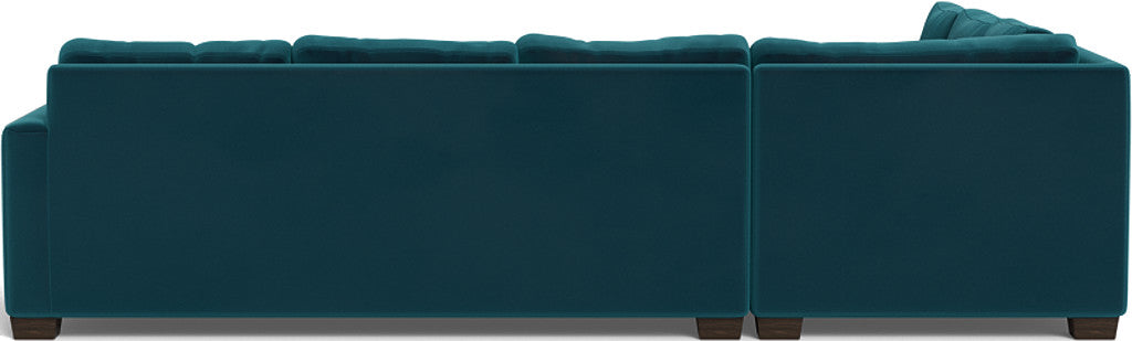 Track 121" Left Corner Sectional - Superb Peacock