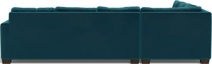 Track 121" Left Corner Sectional - Superb Peacock