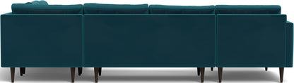 Wallace 131" Corner Sectionals w. Left Chaise - Superb Peacock