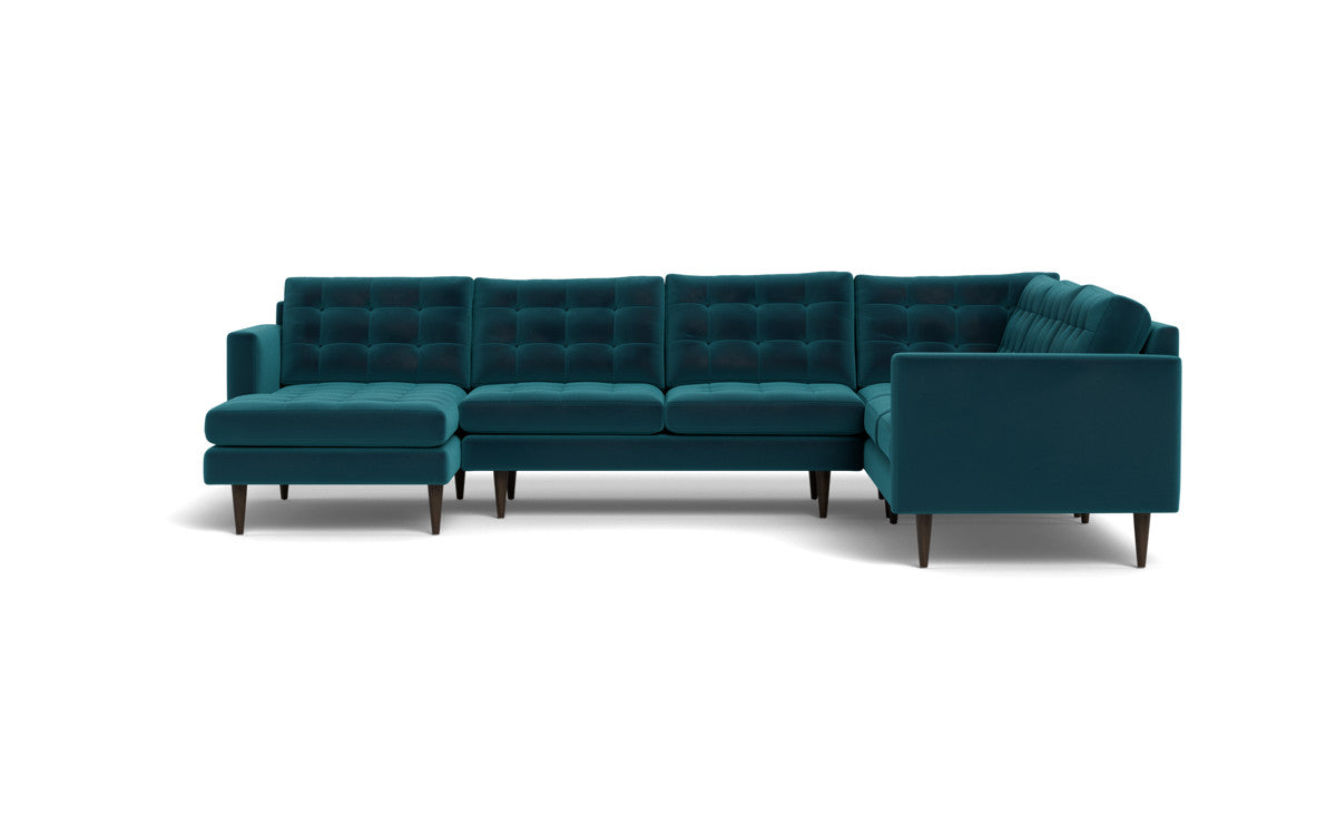 Wallace 131" Corner Sectionals w. Left Chaise - Superb Peacock