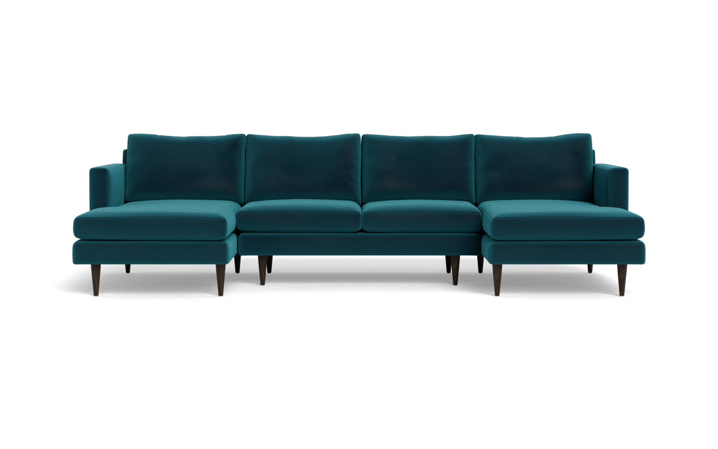 Wallace 126" Untufted Double Chaise U Sectional