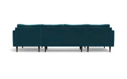 Wallace 126" Untufted Double Chaise U Sectional