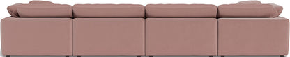 Fluffy 4 Piece Sectional W/Double Otto - Superb Peony