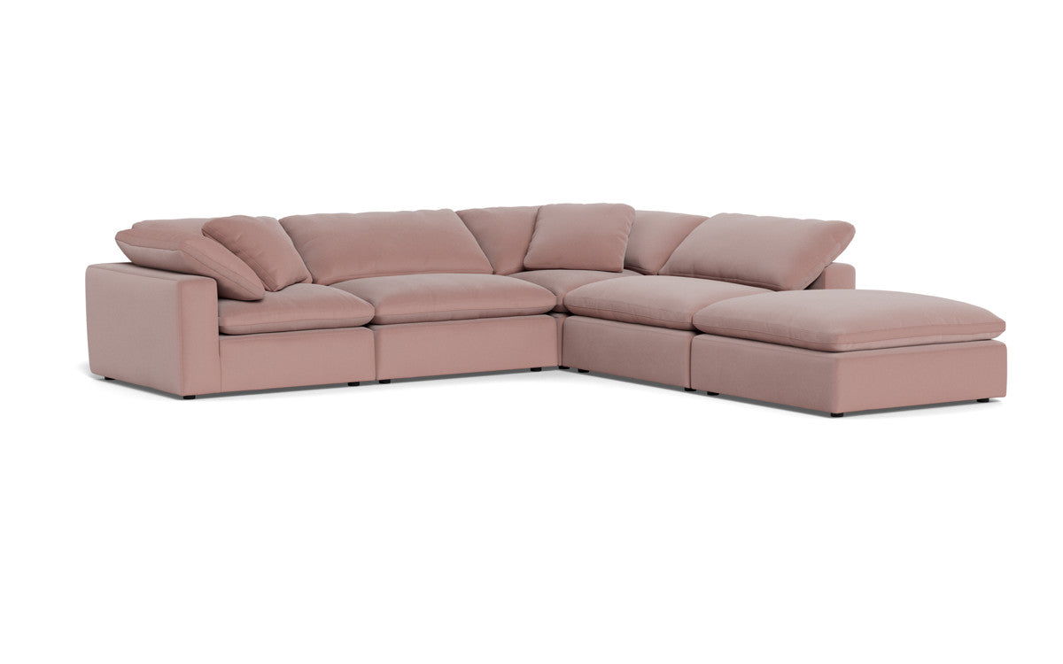 Fluffy 4 Piece Sectional w/Otto - Superb Peony