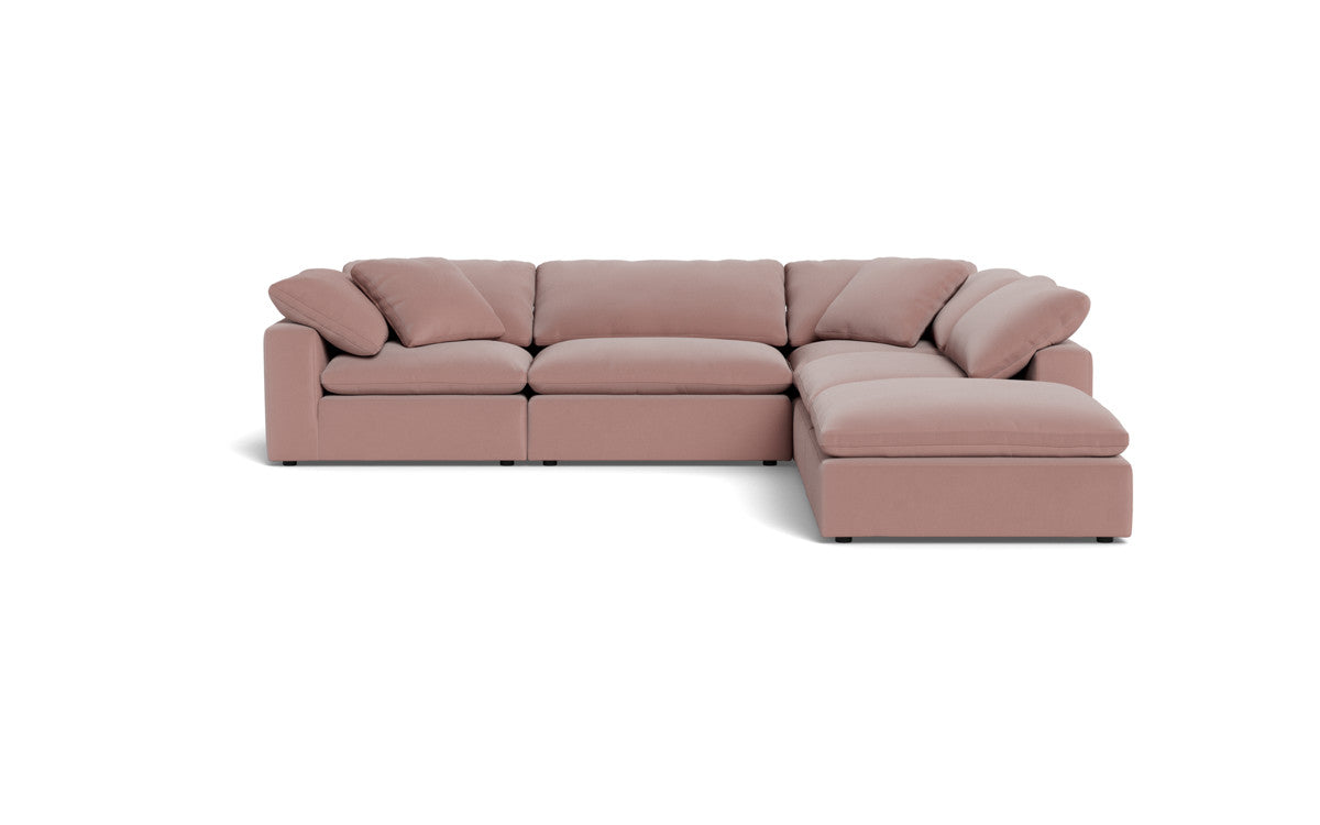 Fluffy 4 Piece Sectional w/Otto - Superb Peony