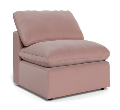 Fluffy Small Armless Chair - Superb Peony
