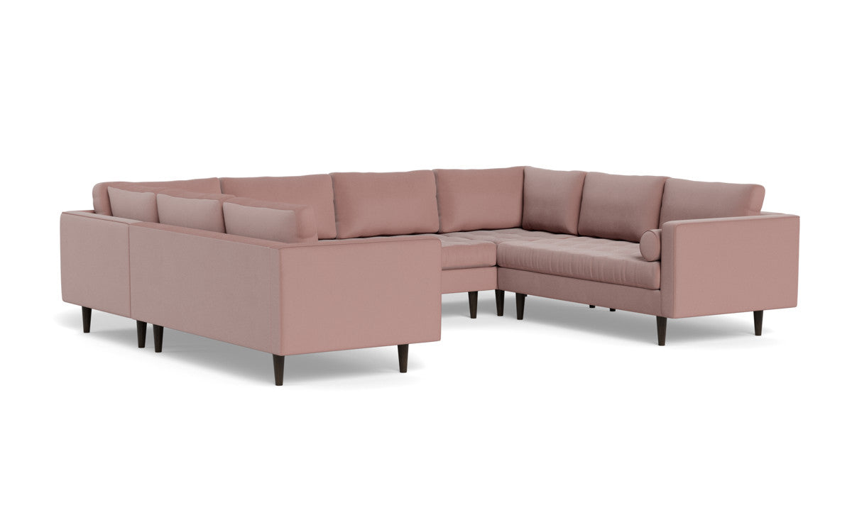 Ladybird 134" U Sectional - Superb Peony