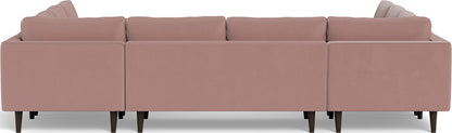 Ladybird 134" U Sectional - Superb Peony