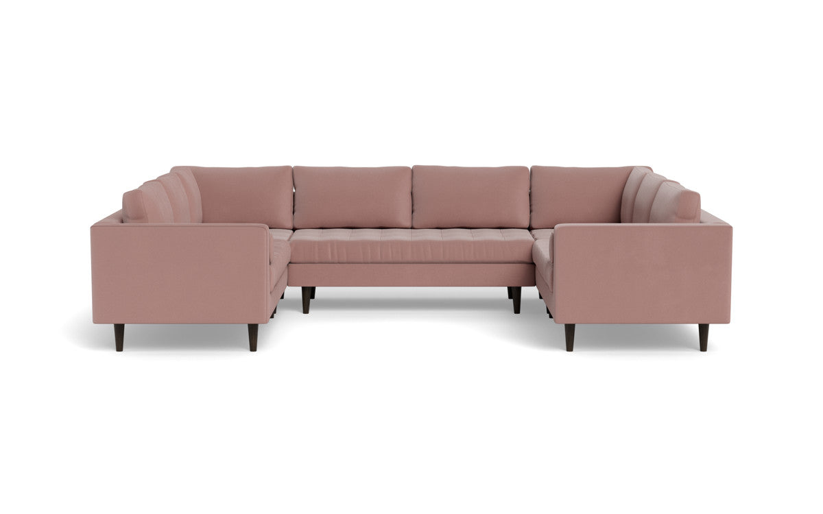 Ladybird 134" U Sectional - Superb Peony