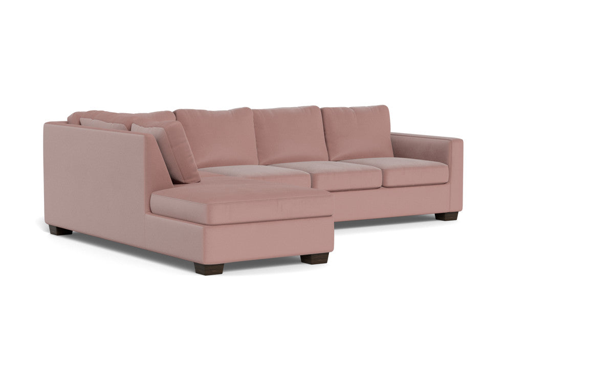 Track 121" Left Chaise Sectional - Superb Peony