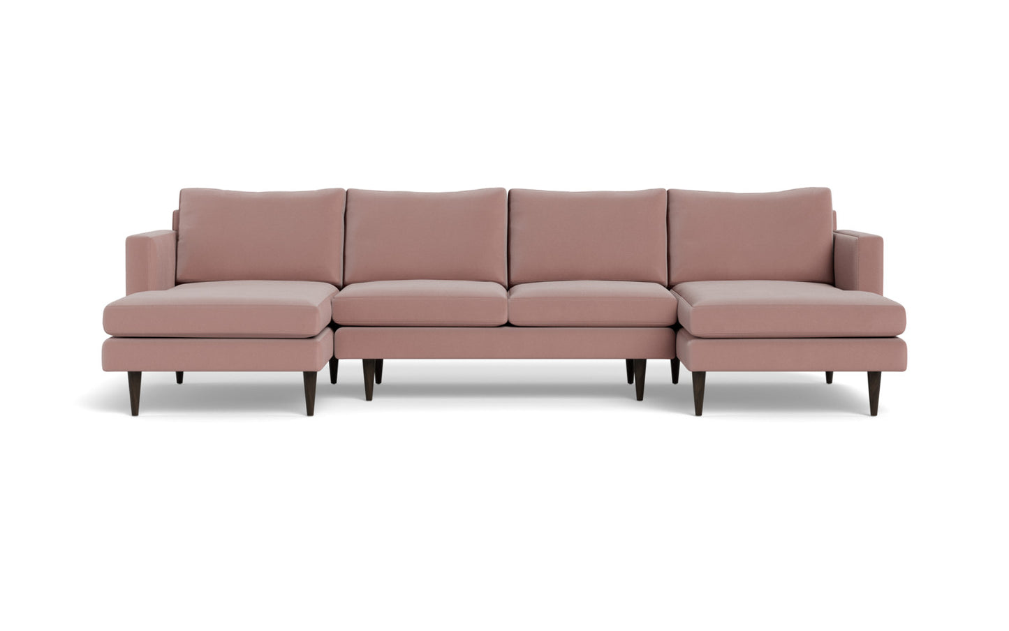 Wallace 126" Untufted Double Chaise U Sectional
