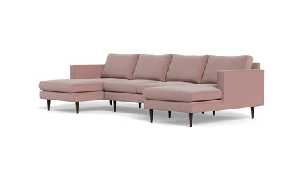 Wallace 126" Untufted Double Chaise U Sectional